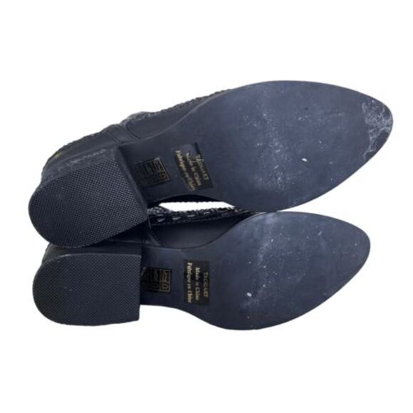 Jeffrey Campbell Women's Black Leather Lattice Cutout Taggart Booties Size 7.5 - Picture 6 of 8